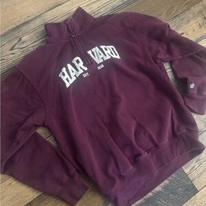 Harvard Maroon Quarter-Zip Sweatshirt